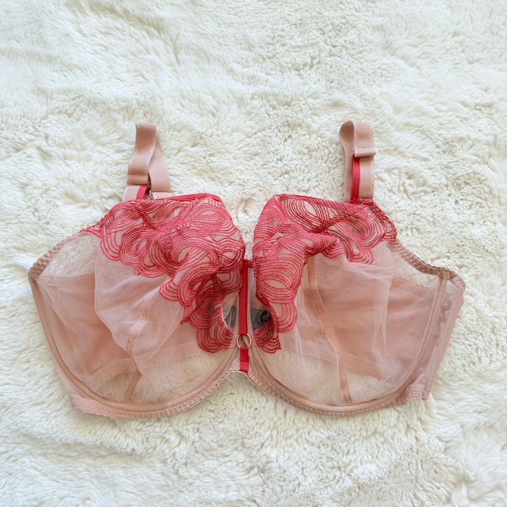 Gorsenia Lace Non-Padded Soft Underwired Full Cup Bra 40 /EU 90 Cup K